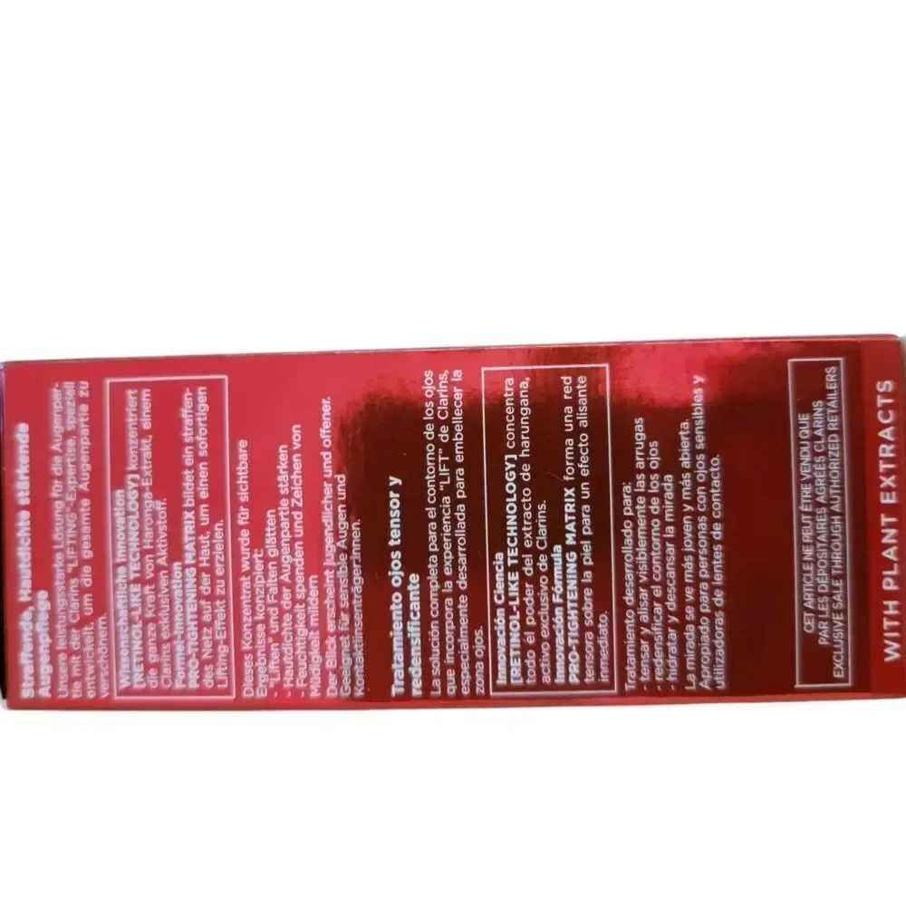 Clarins Total Eye Lift Eye Cream - Vibrant Red
